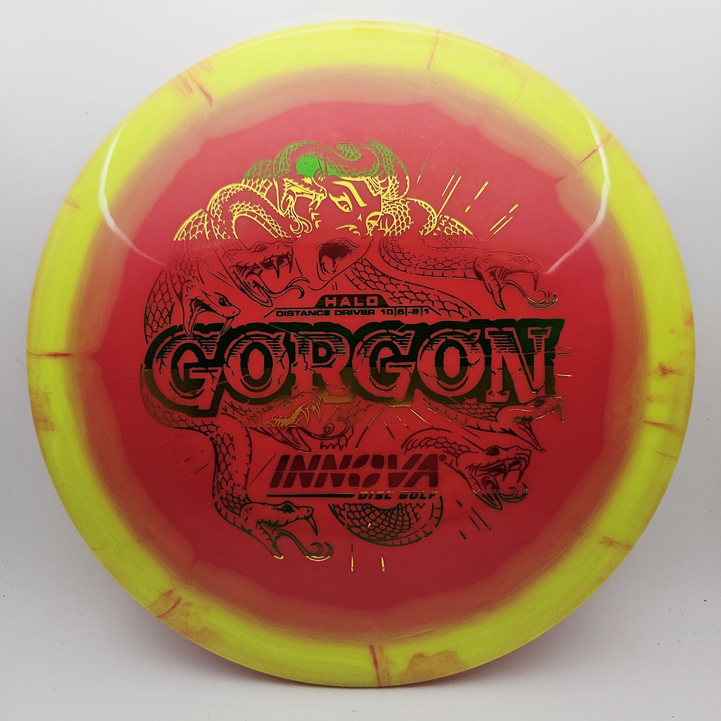 #14370 166g Red / Yellow Halo Star Gorgon