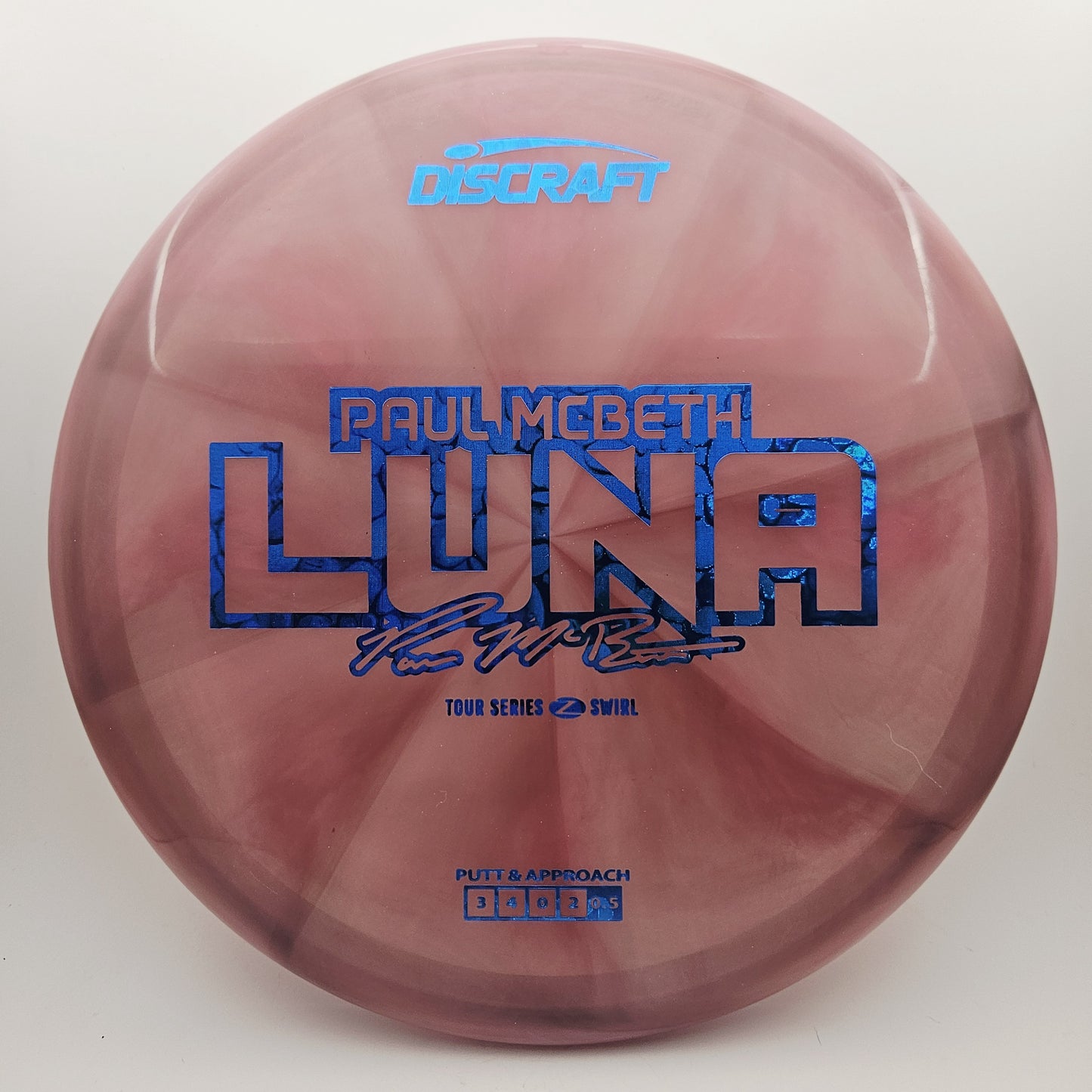 #12812 173-174g Purple, Paul McBeth Tour Series 2025 Z Swirl Luna