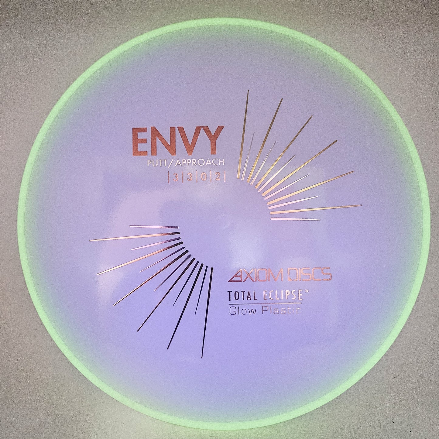 #12944 172g Purple Plate / Green Rim Total Eclipse Envy