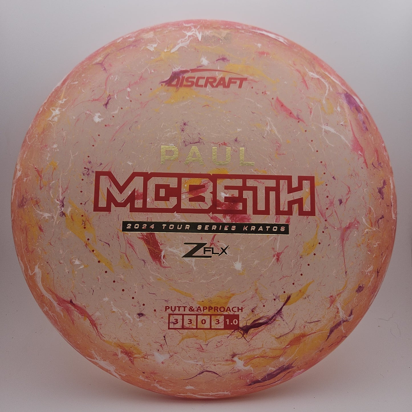 #6487 173-174g Orange, Paul McBeth Tour Series Jawbreaker Z Flx Kratos