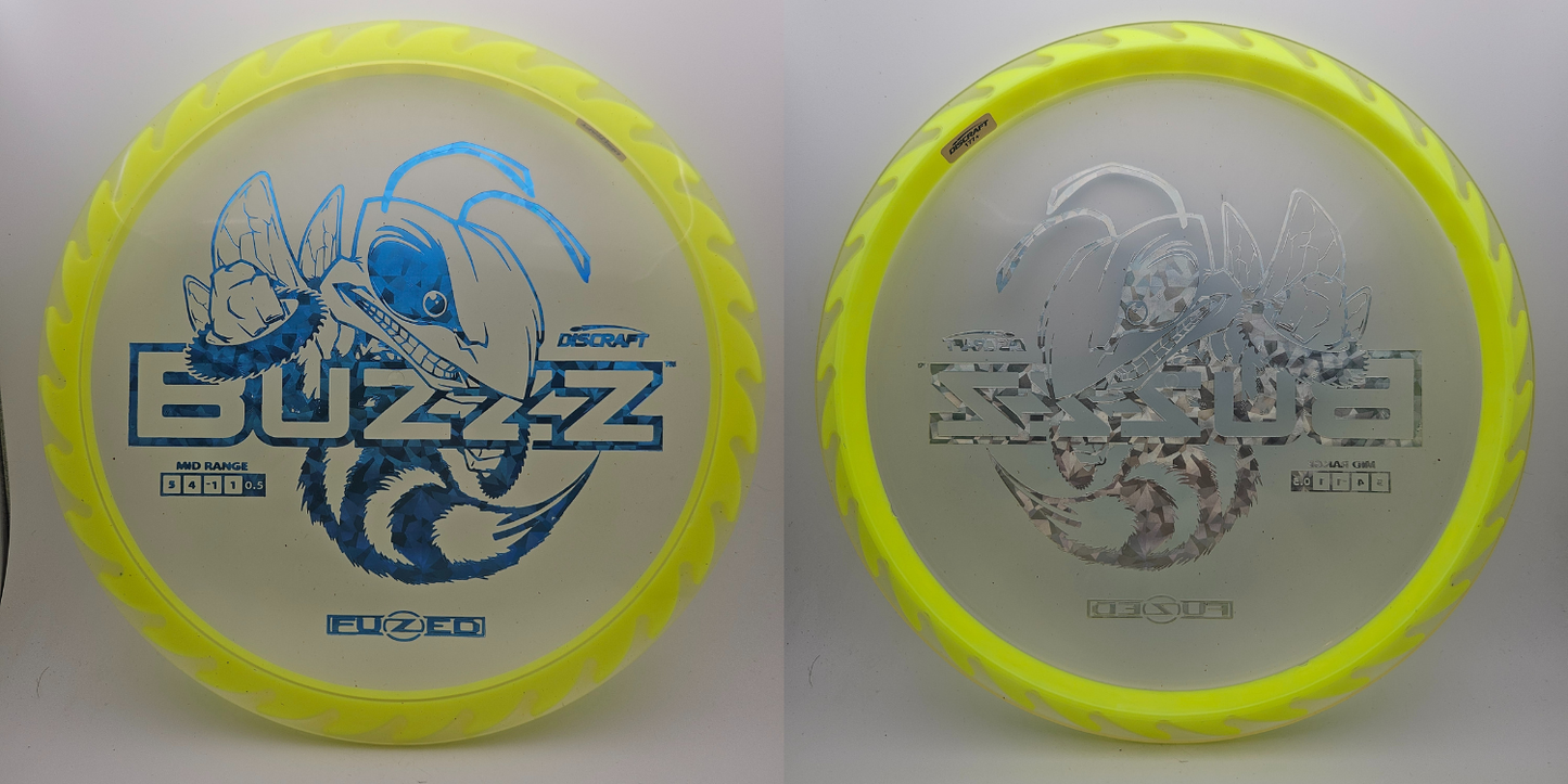 #11227 177+g Clear / Yellow, Blue Shatter Foil, Buzzzsaw Fuzed Buzzz