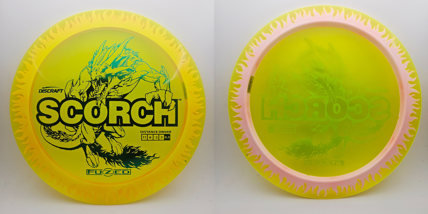 #17738 173-174g Yellow / Pink, Flames FuZed Scorch - Flames