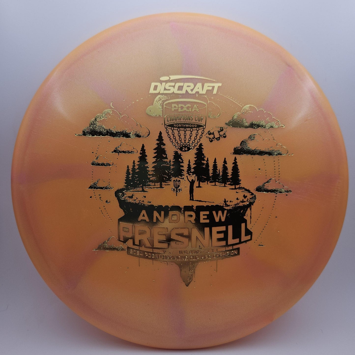 #5979 177+g Orange, Andrew Presnell Champions Cup Z Swirl Drone - Andrew Presnell Champions Cup