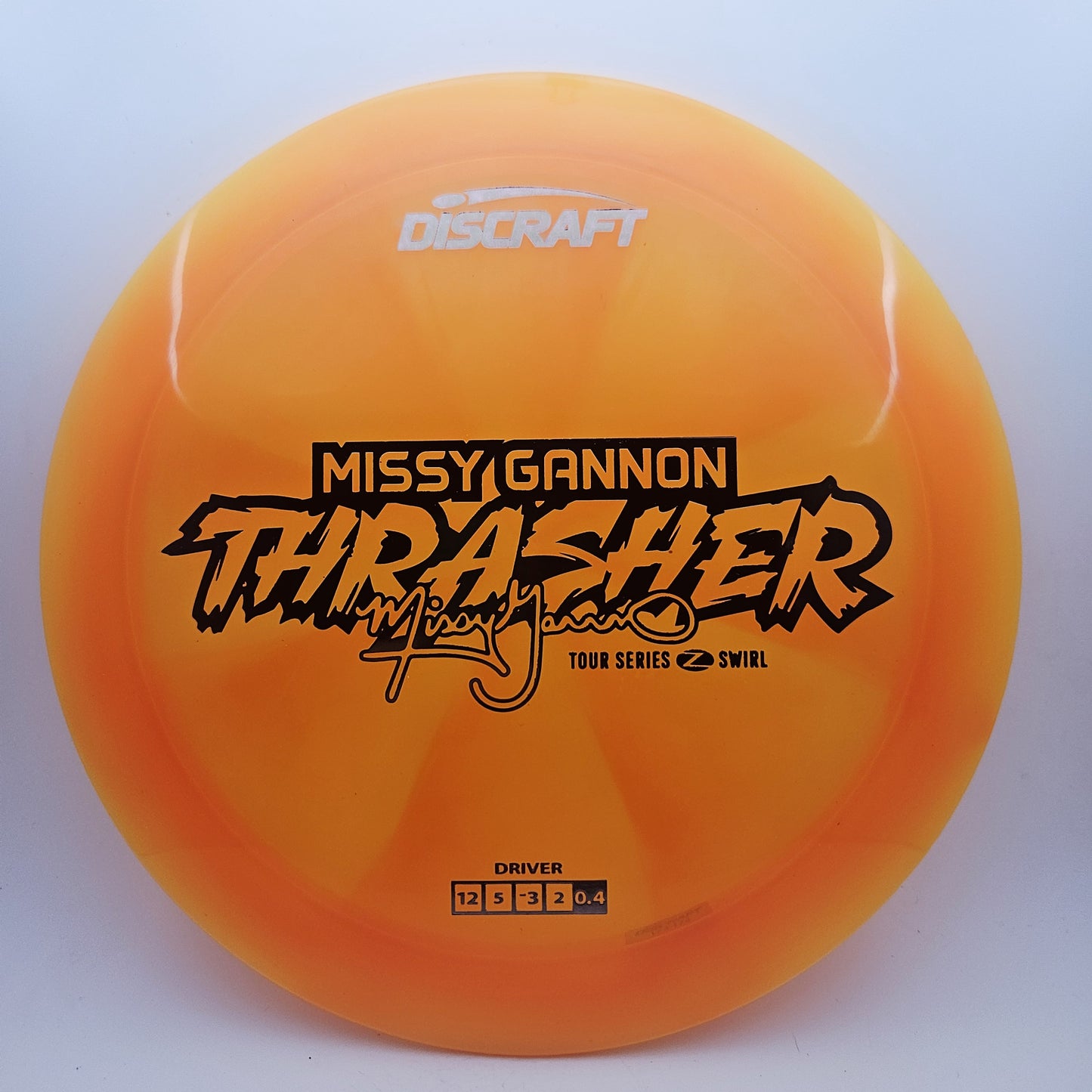 #12866 173-174g Orange, Missy Gannon Tour Series 2025 Z Swirl Thrasher