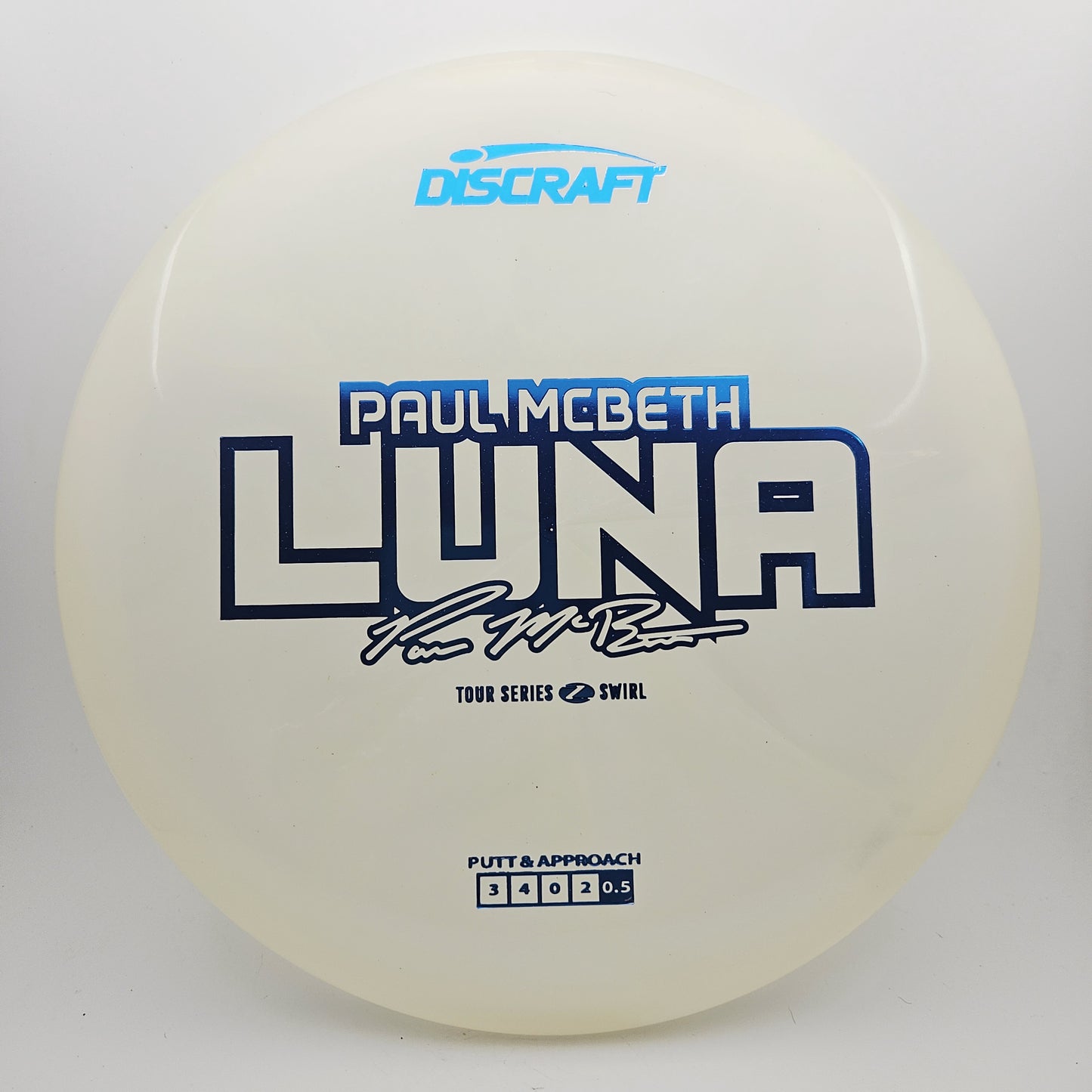 #12816 170-172g White, Paul McBeth Tour Series 2025 Z Swirl Luna