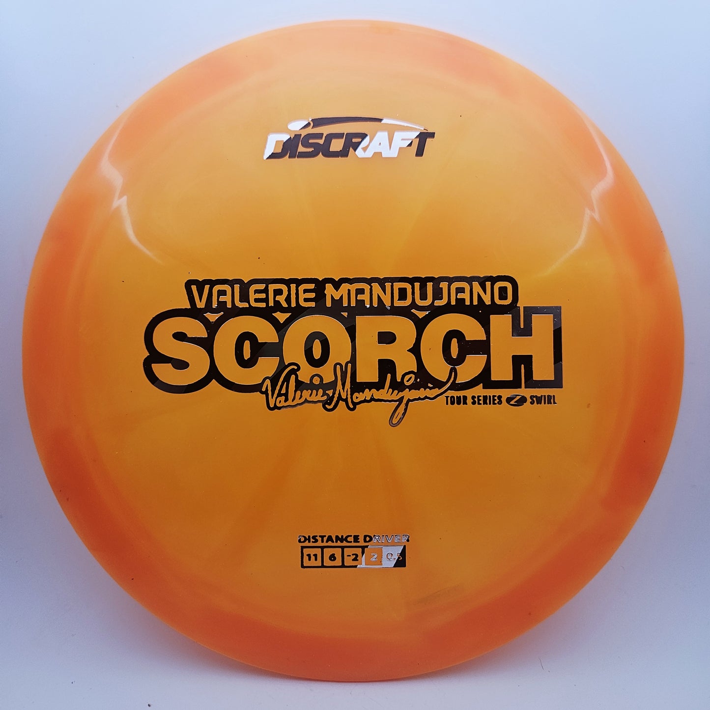 #12852 173-174g Orange, Valerie MandujanoTour Series 2025 Z Swirl Scorch