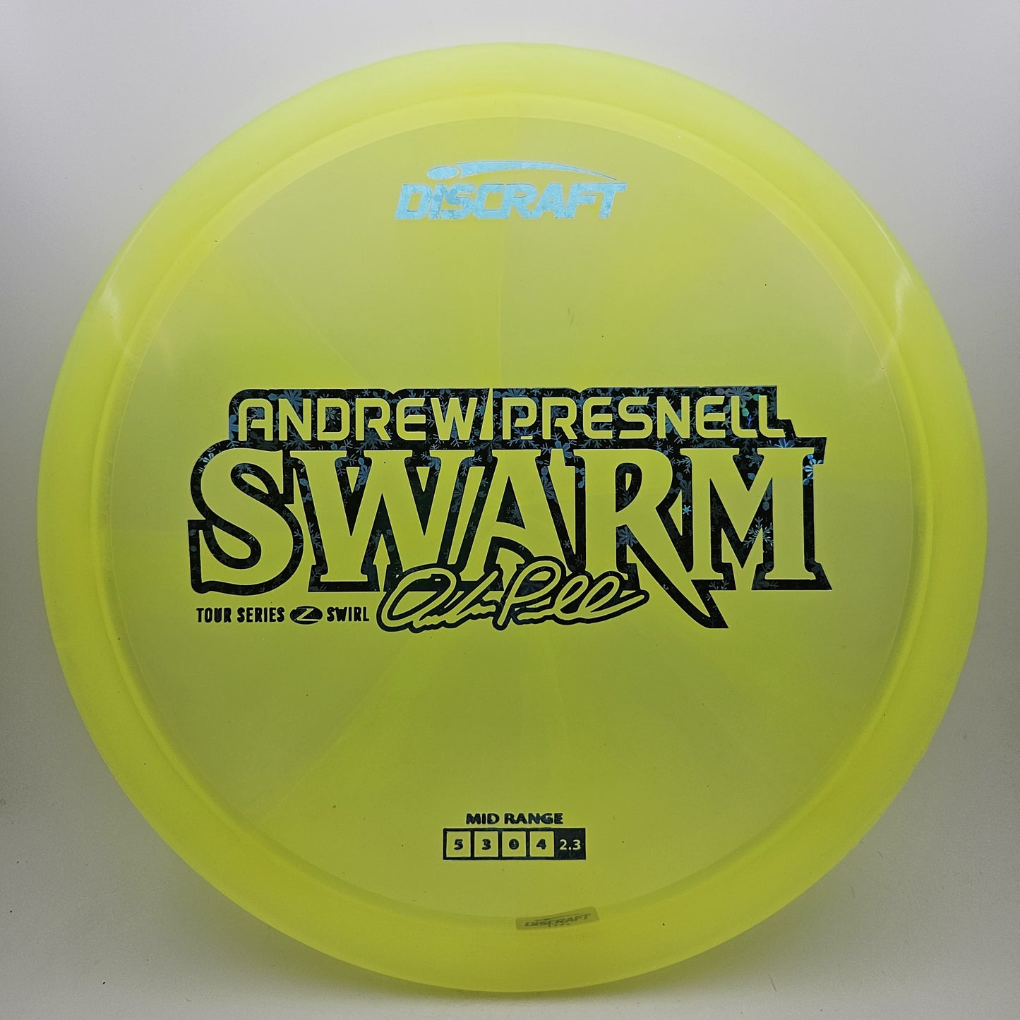 #12843 177+g Yellow, Andrew Presnell Tour Series 2025 Z Swirl Swarm