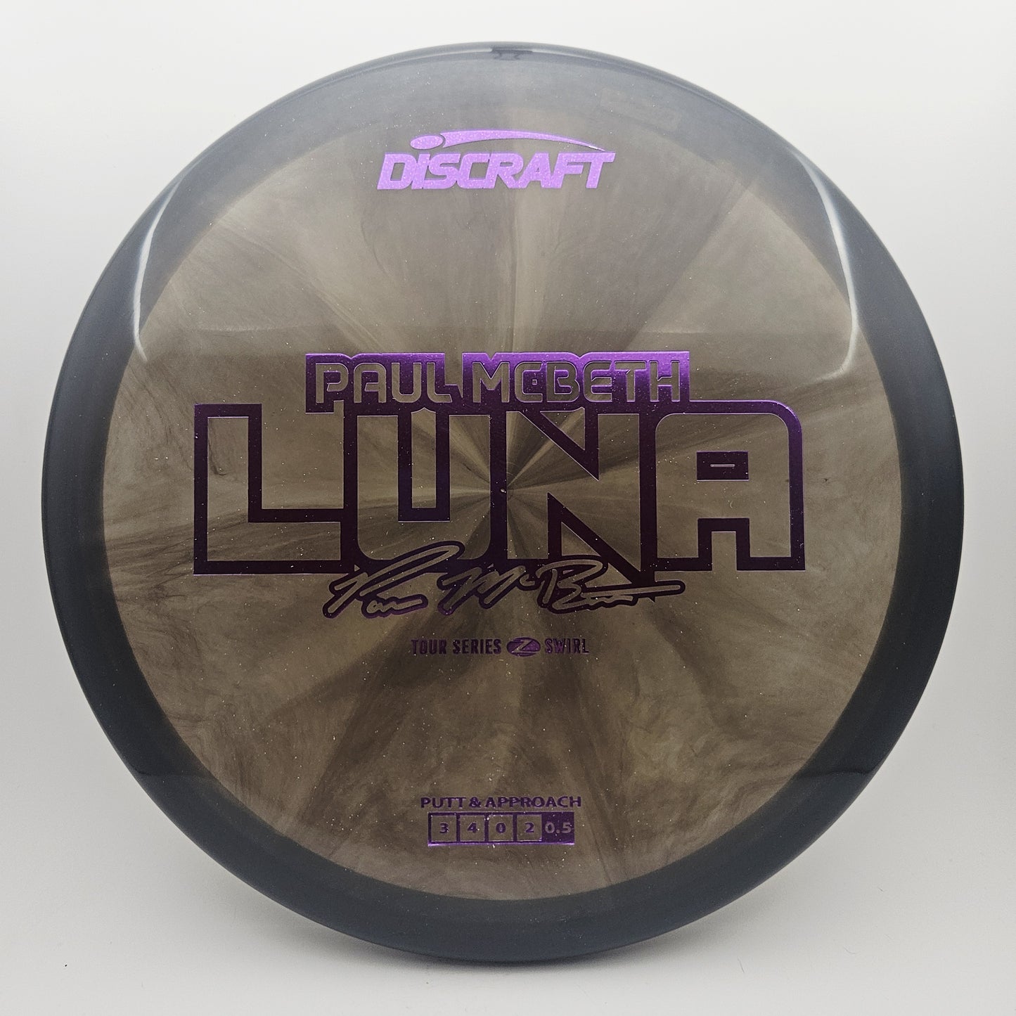 #12817 173-174g Black, Paul McBeth Tour Series 2025 Z Swirl Luna