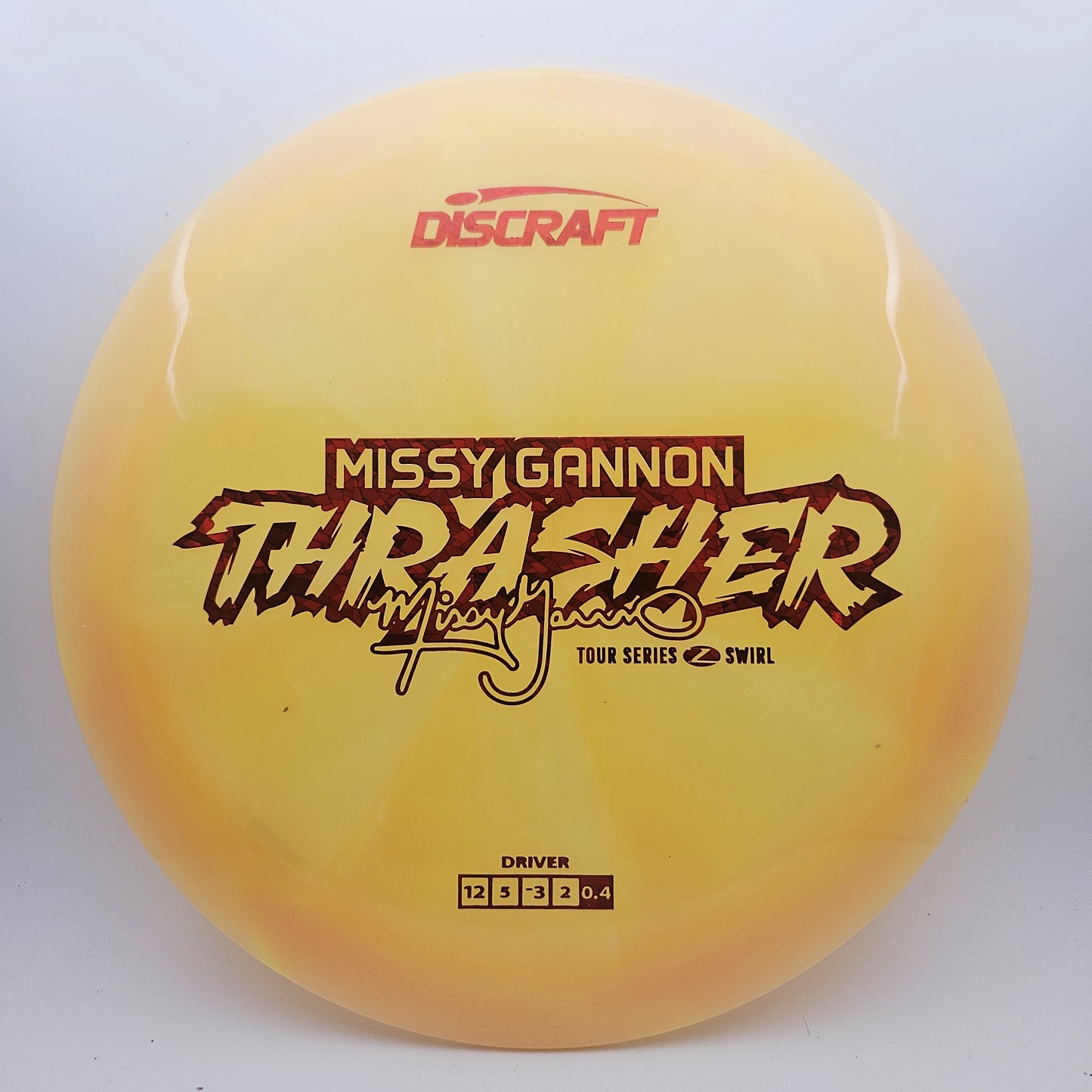 #12861 173-174g Orange, Missy Gannon Tour Series 2025 Z Swirl Thrasher