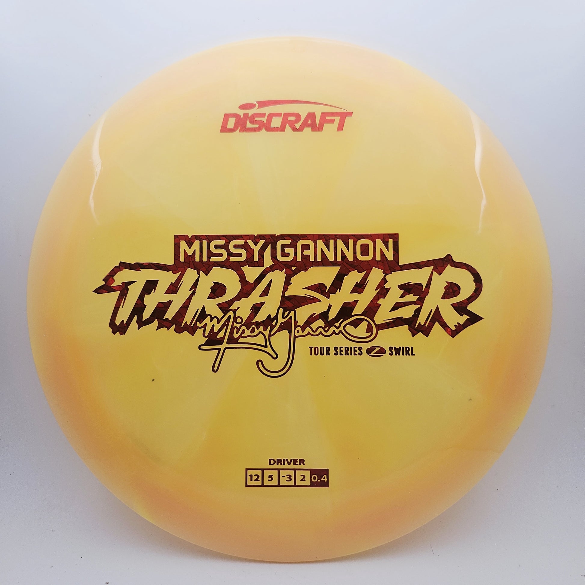 #12861 173-174g Orange, Missy Gannon Tour Series 2025 Z Swirl Thrasher