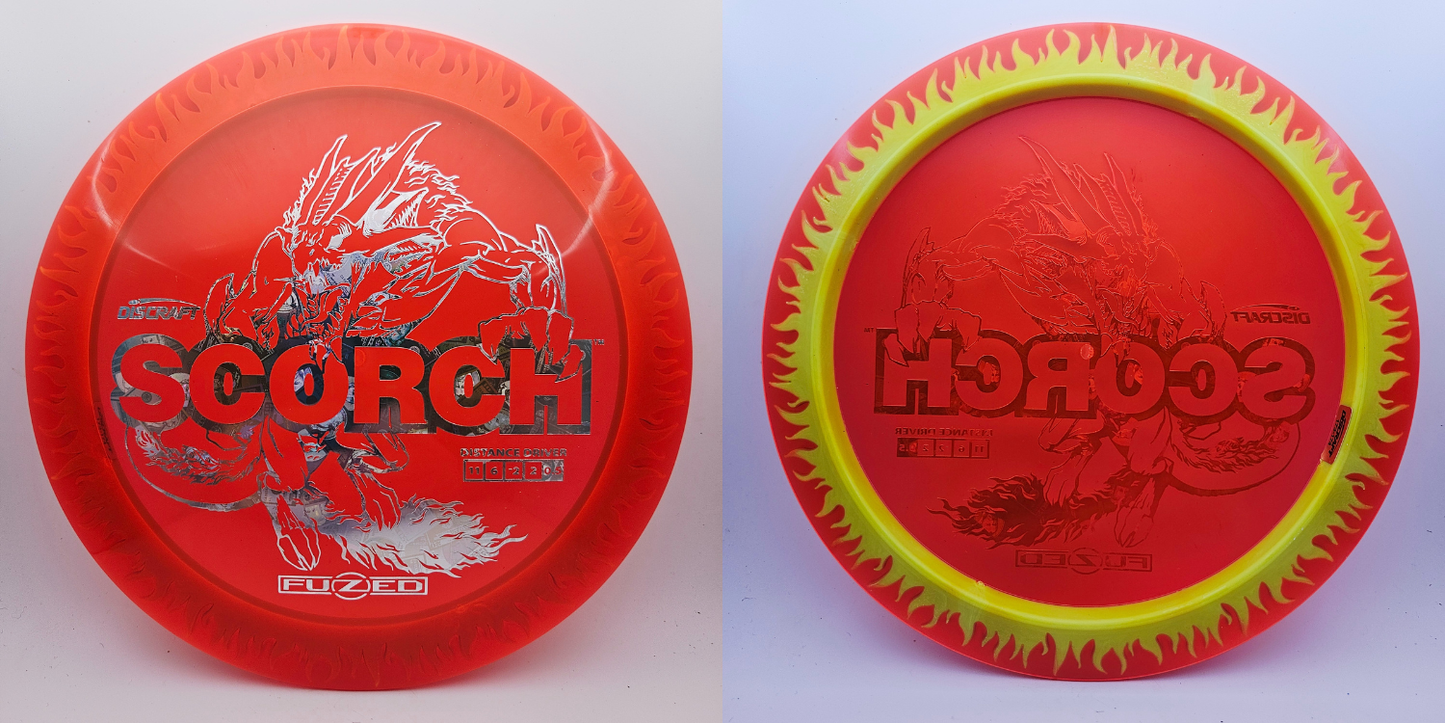 #14401 173-174g Red / Yellow, Flames FuZed Scorch