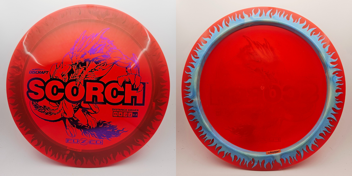 #14406 170-172g Red / Blue, Flames FuZed Scorch