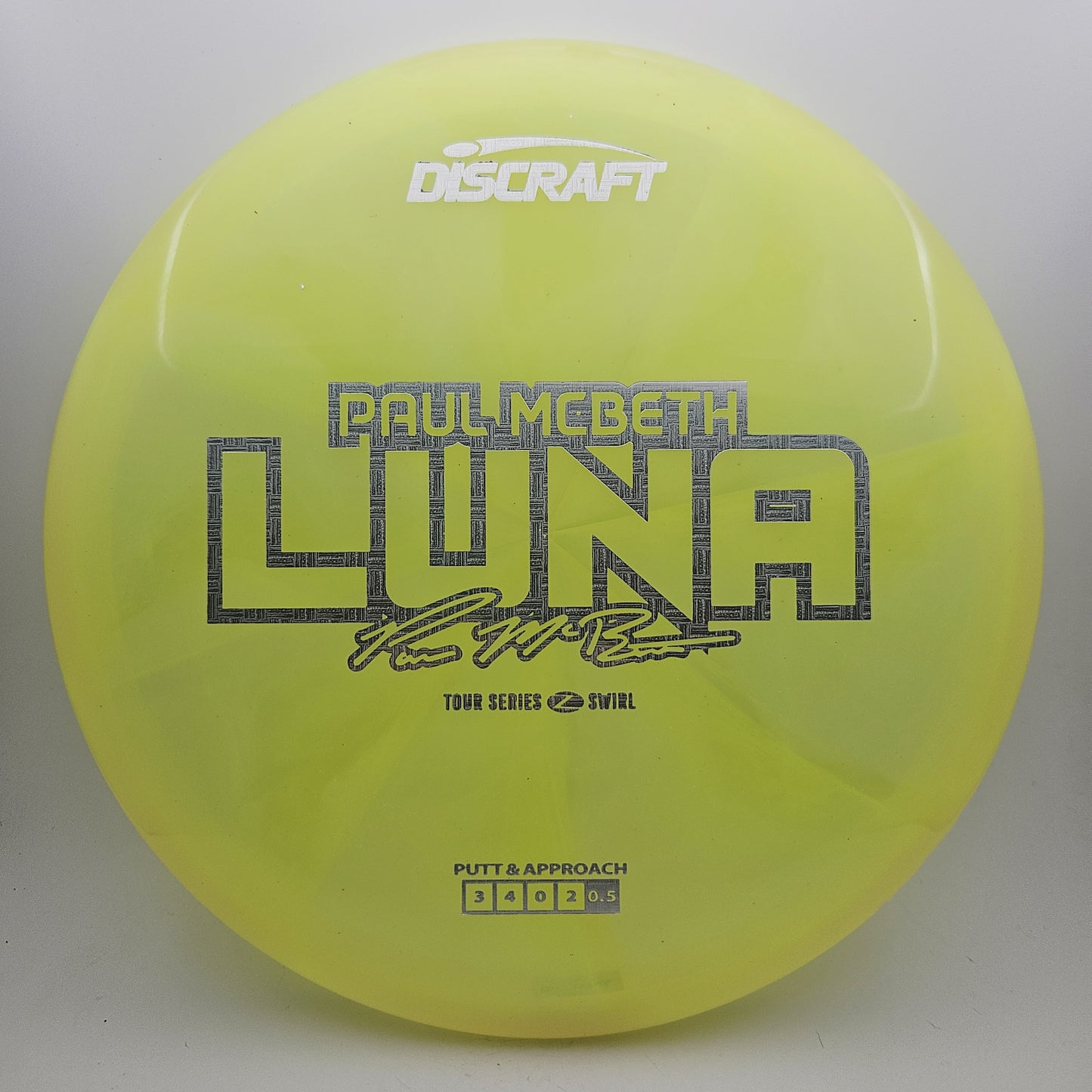 #12814 173-174g Yellow, Paul McBeth Tour Series 2025 Z Swirl Luna