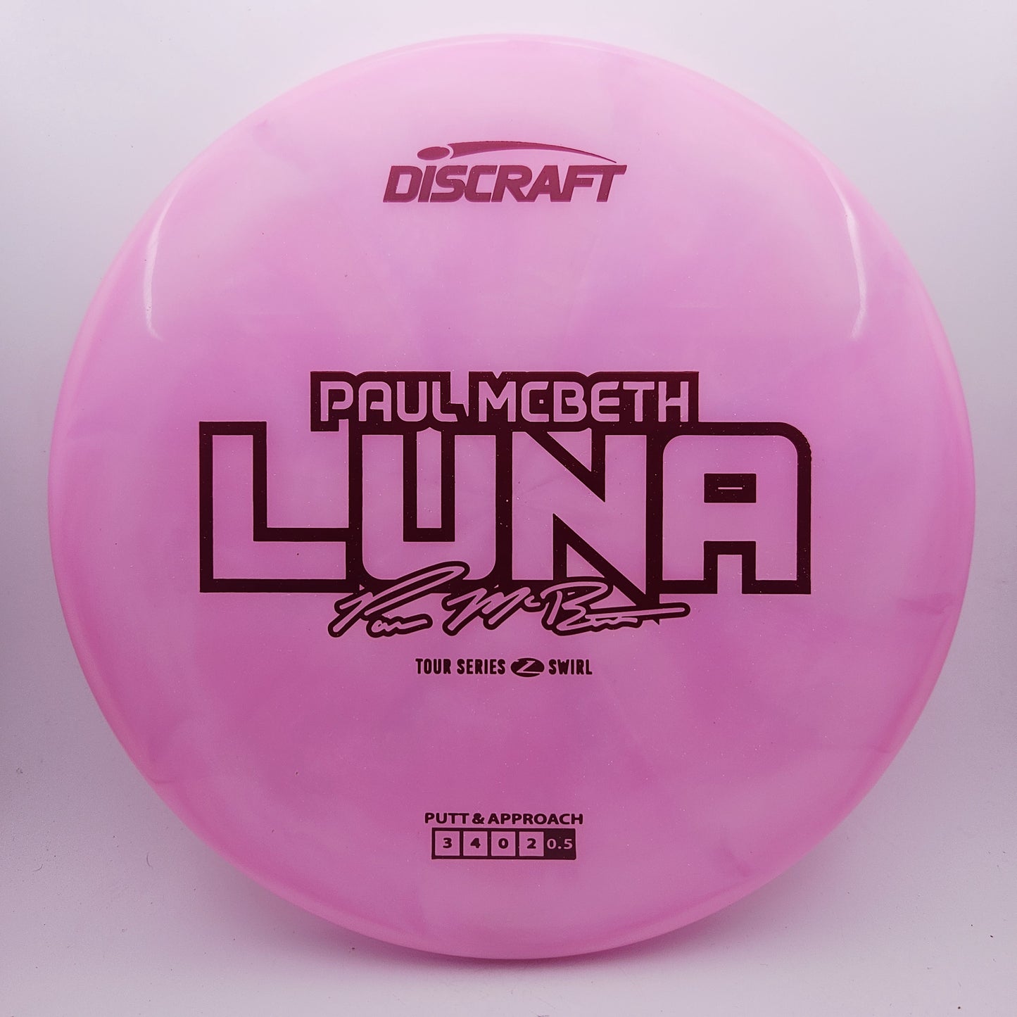 #13558 173-174g Pink, Paul Mcbeth Tour Series 2025 Z Swirl Luna