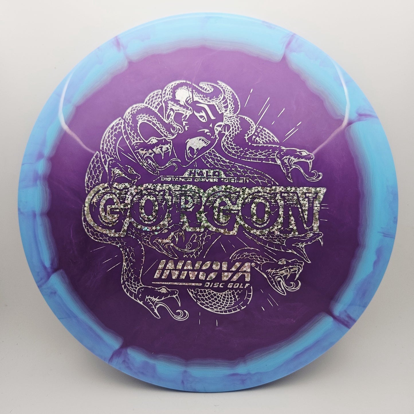 #14365 171g Purple / Blue Halo Star Gorgon