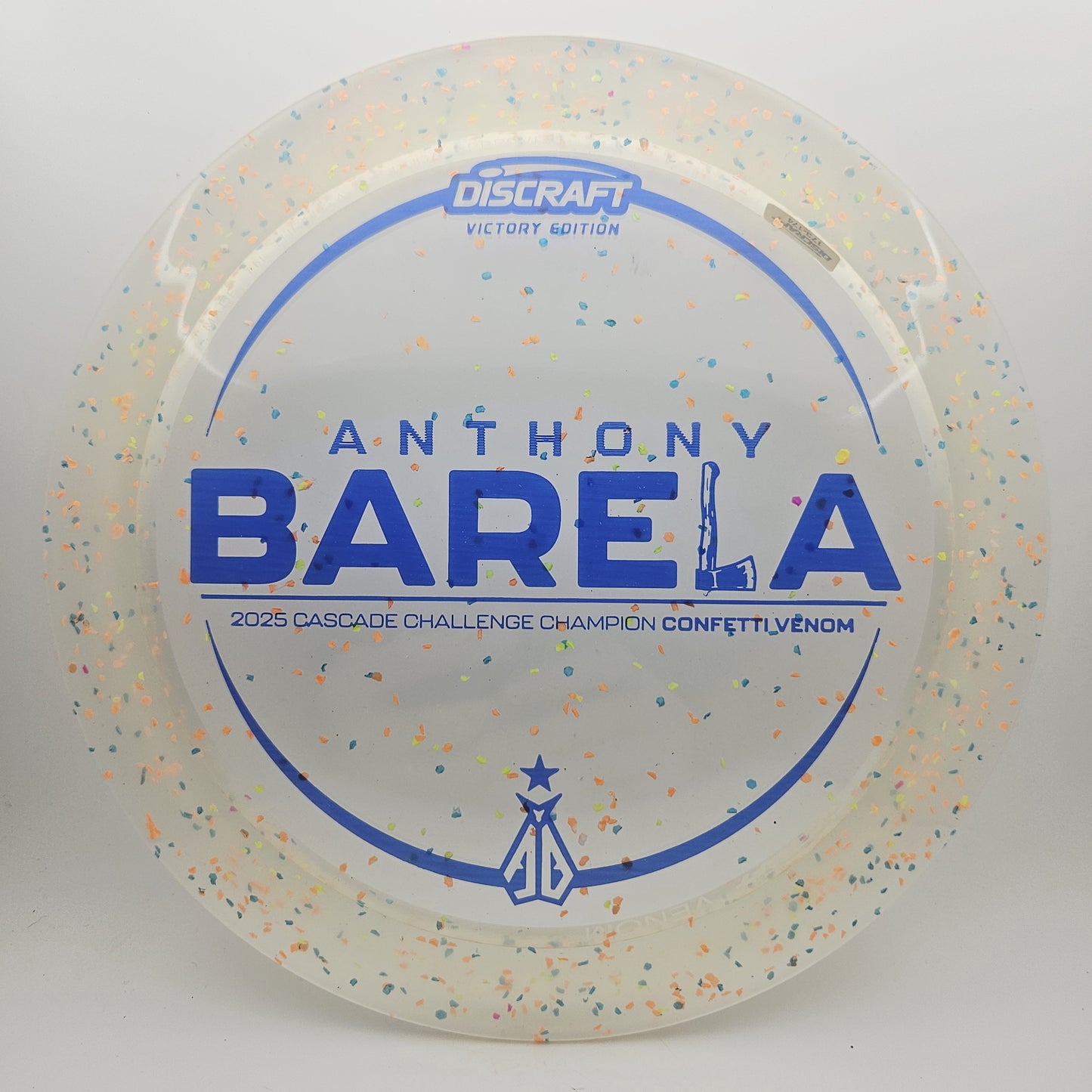 #14486 173-174g Clear, Anthony Barela Cascade Challenge Champion Z Confetti Venom