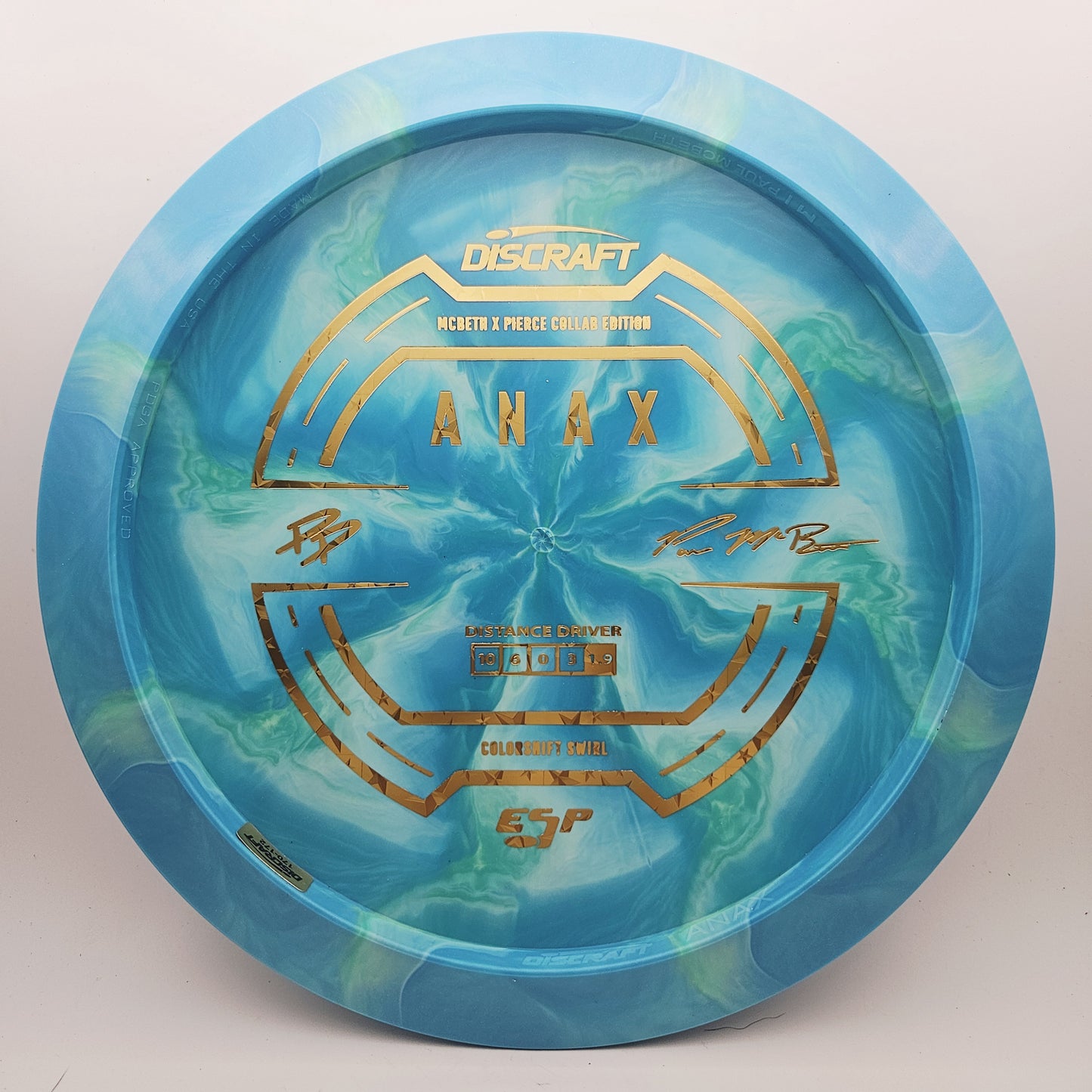 #16524 170-172g Blue, Paul McBeth / Paige Pierce Collab ESP Anax