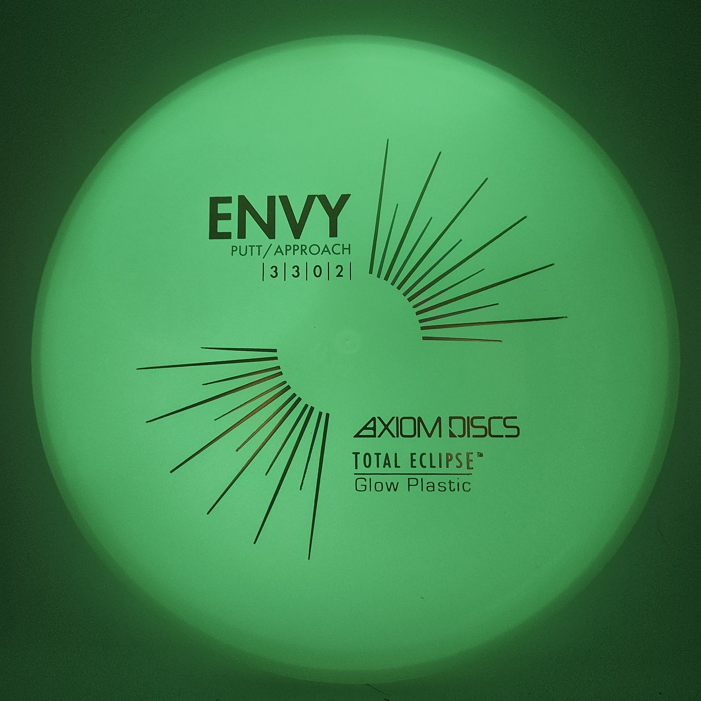 #12941 172g Green Plate / Aqua Rim Total Eclipse Envy
