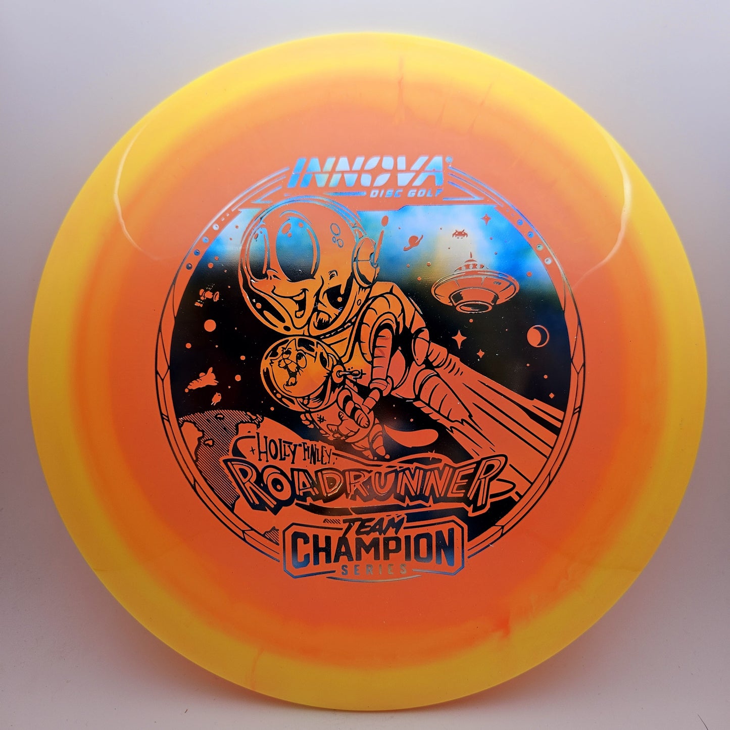 #12371 172g Orange / Yellow, Holly Finley Tour Series Halo Champion Roadrunner