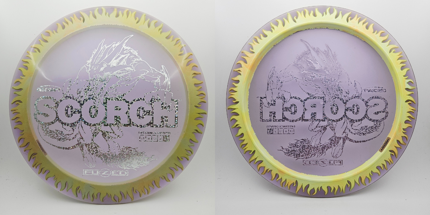 #14397 173-174g Purple / Yellow, Flames FuZed Scorch