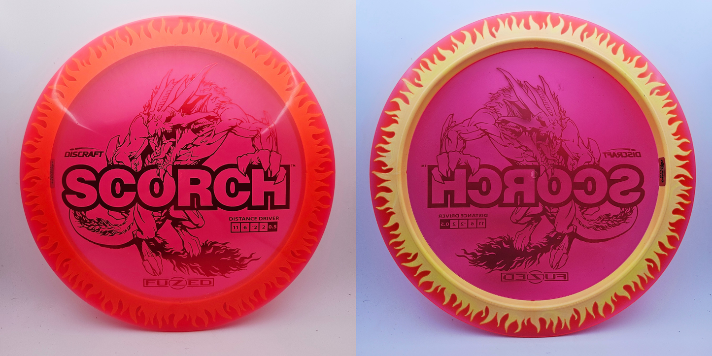 #14399 173-174g Red / Yellow, Flames FuZed Scorch