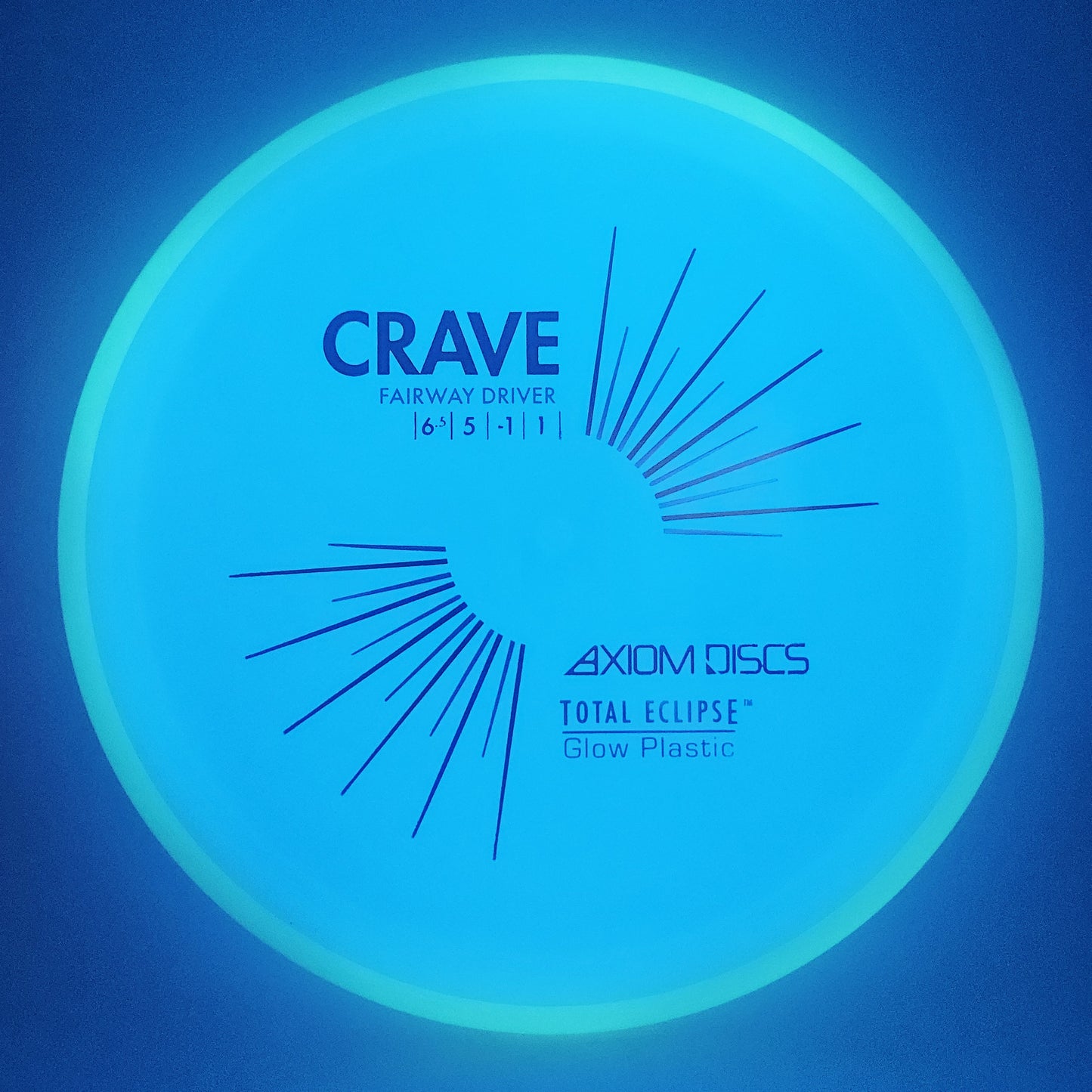 #17341 166g Blue Plate / Green Rim Total Eclipse Crave