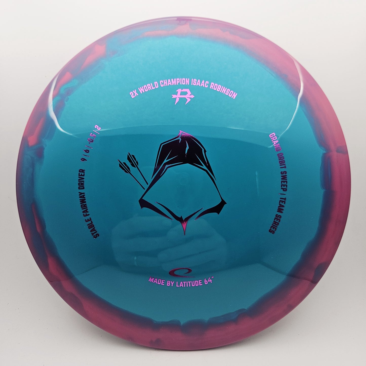 #13867 174g Turquoise / Purple, Isaac Robinson Team Series Royal Grand Orbit Sweep