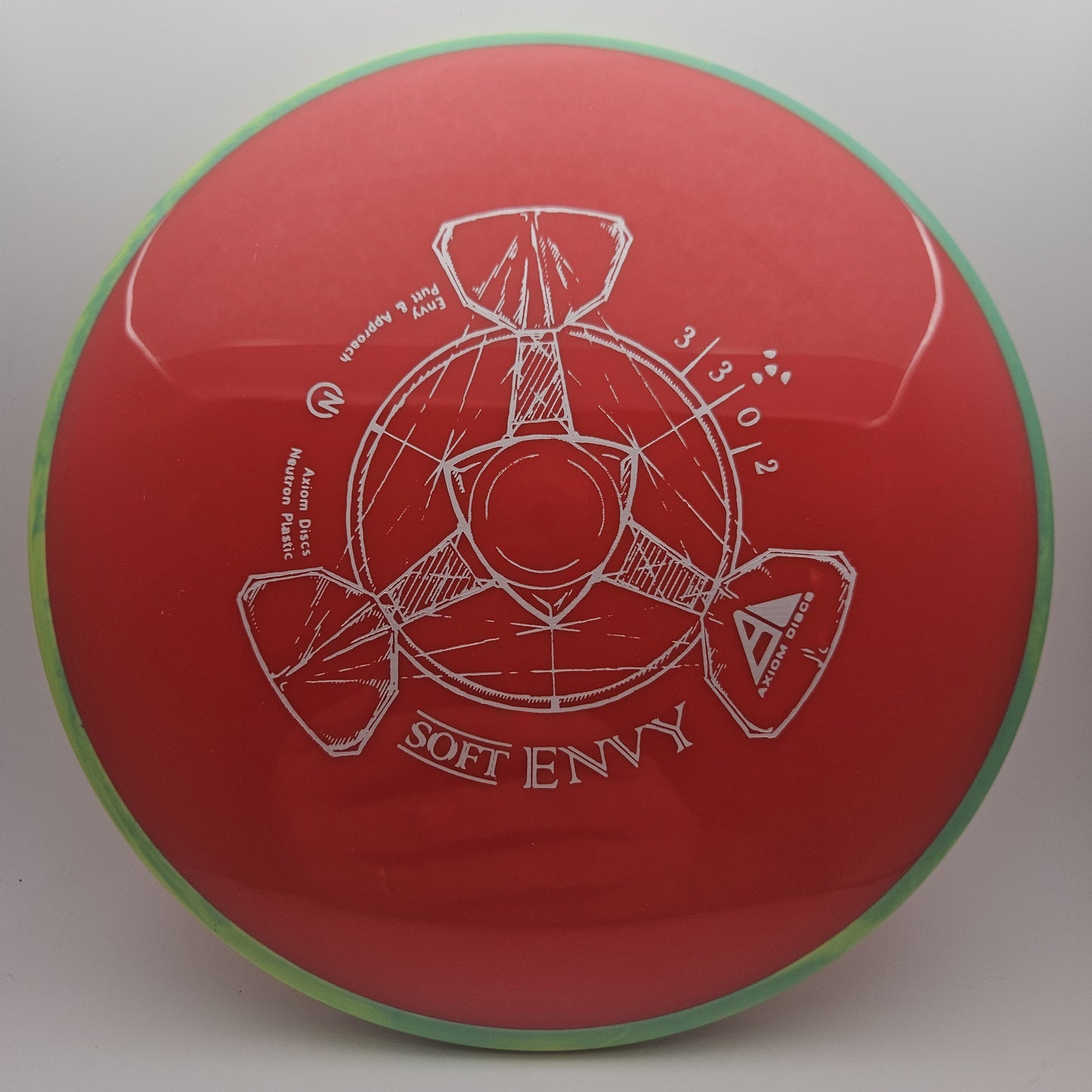 #7853 172g Red / Green Swirl Neutron Soft Envy