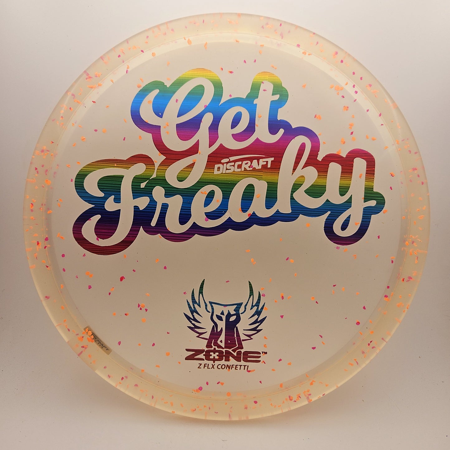#12015 173-174g Peach, Rainbow Foil, Get Freaky Z Flx Confetti Zone