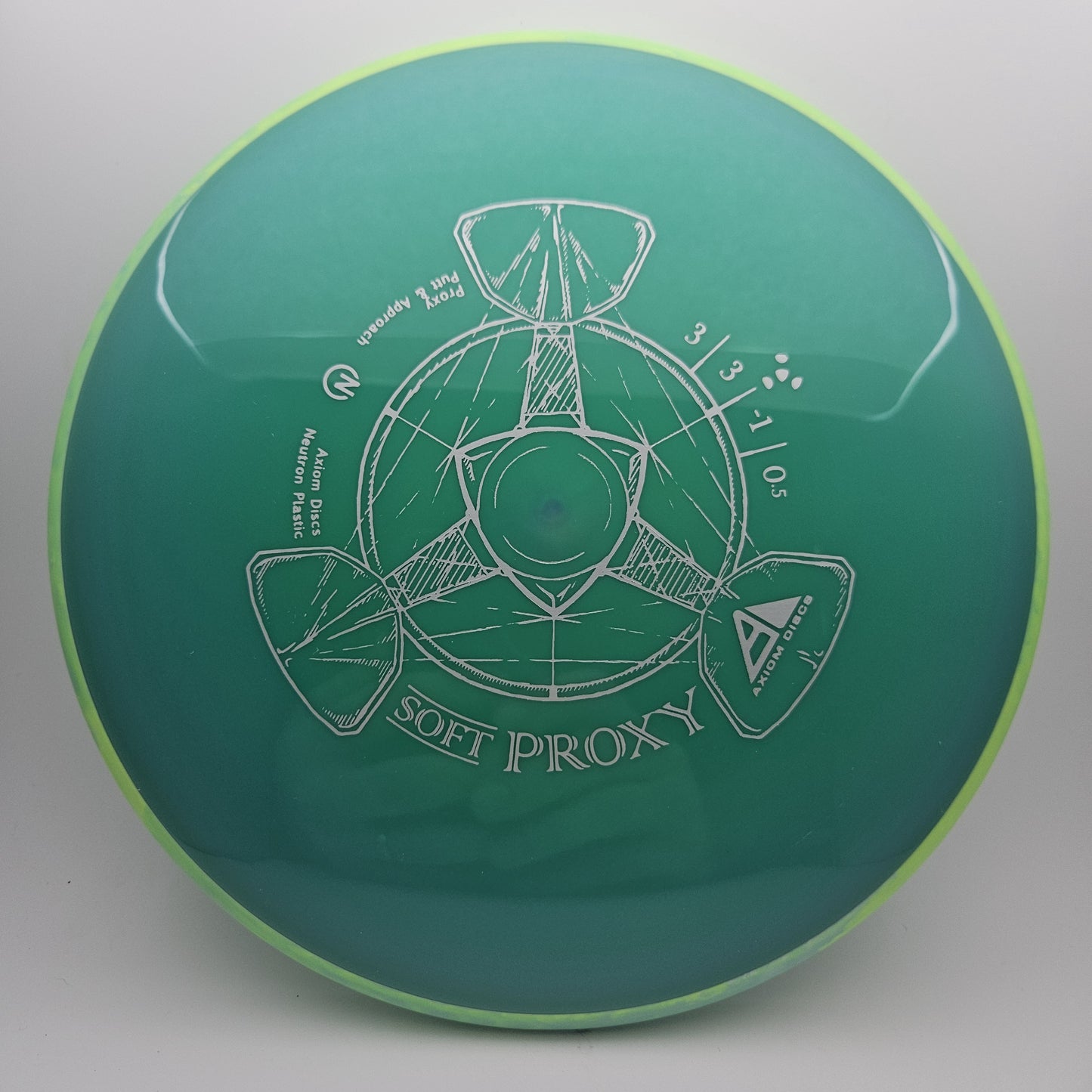 #7847 173g Teal / Lime Neutron Soft Proxy