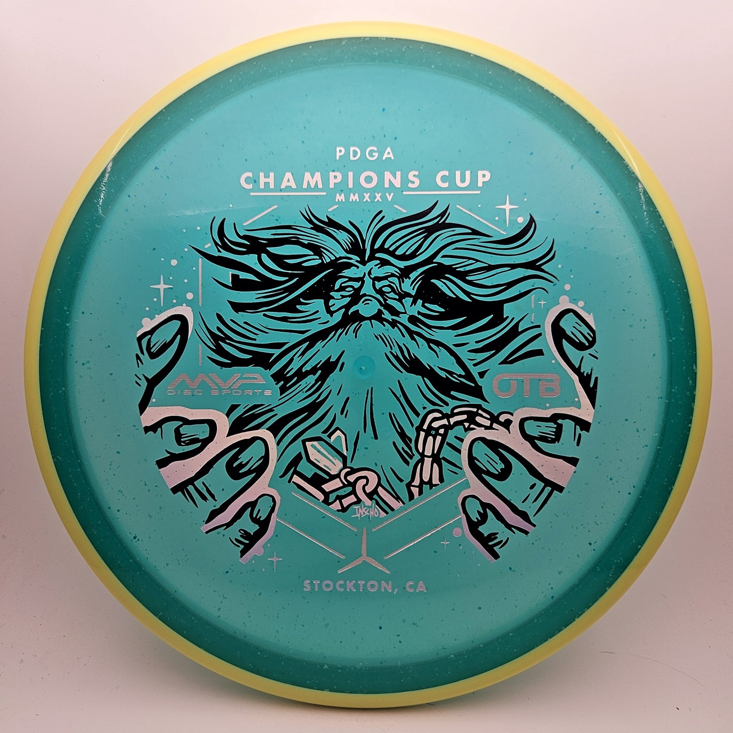 #11697 177g Teal / Yellow, Champions Cup 2025 Particle Glow Proton Hex