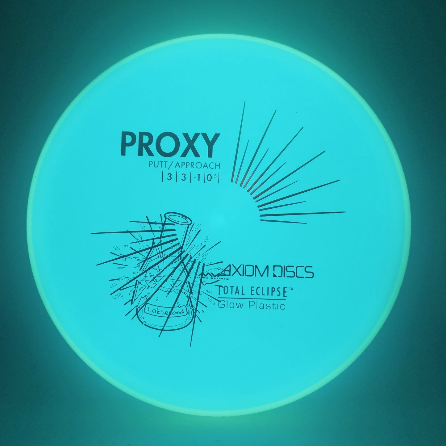 #15947 171g Aqua Rim / Green Plate, Lab Second Total Eclipse Proxy - Lab Second