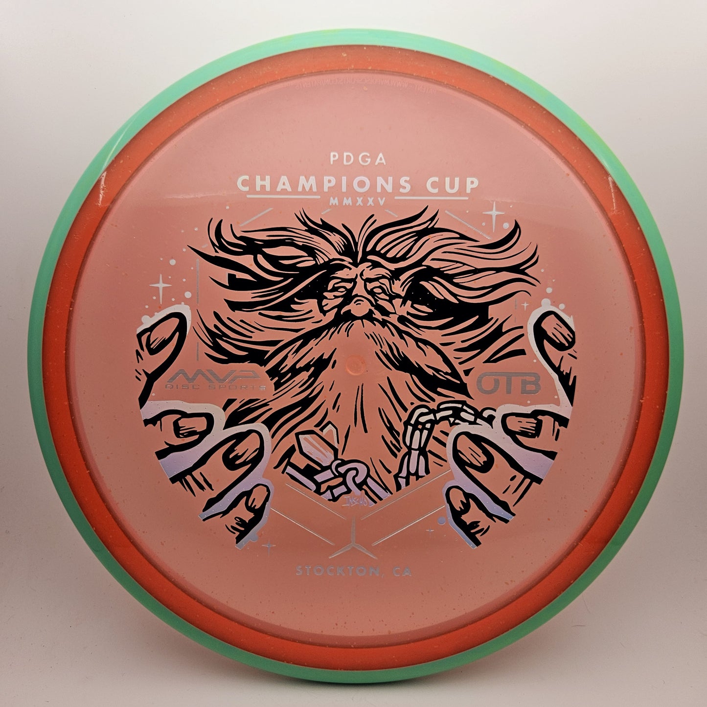 #11689 176g Peach / Teal, Champions Cup 2025 Particle Glow Proton Hex