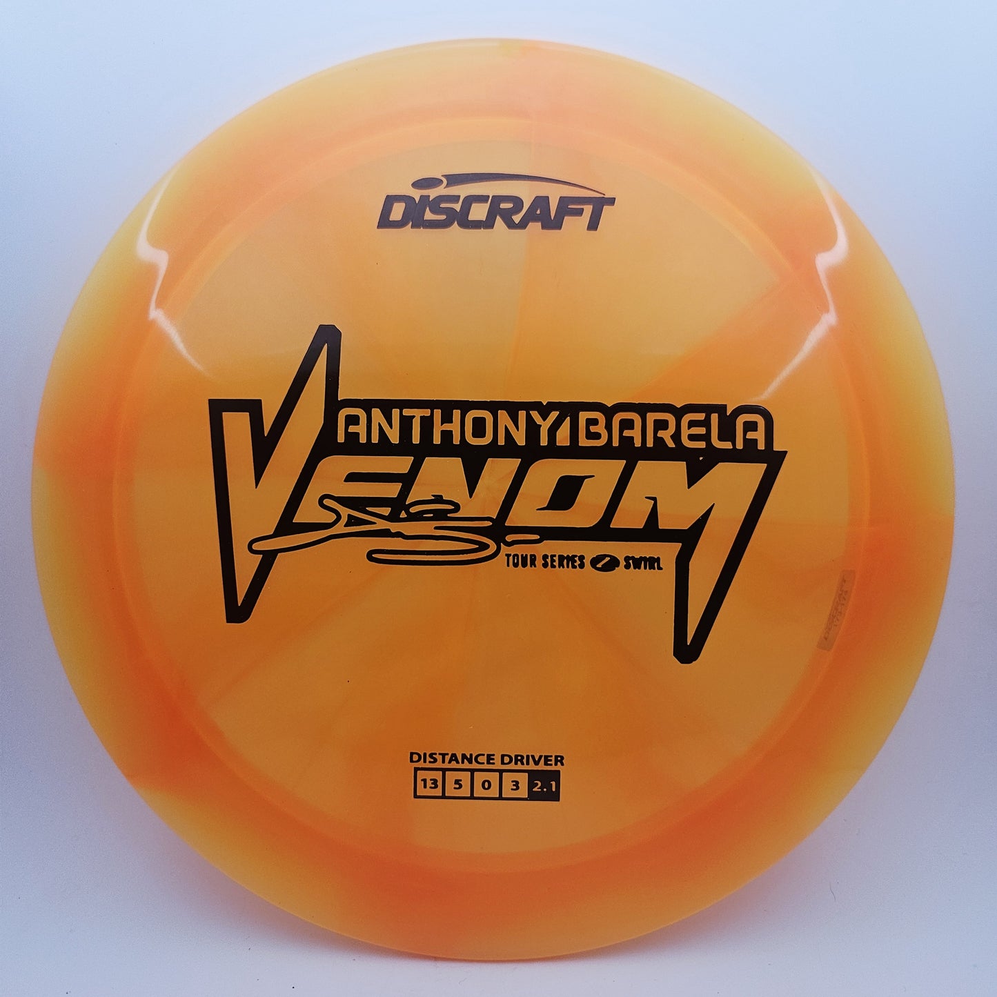 #12883 173-174g Orange, Anthony Barela Tour Series 2025 Z Swirl Venom