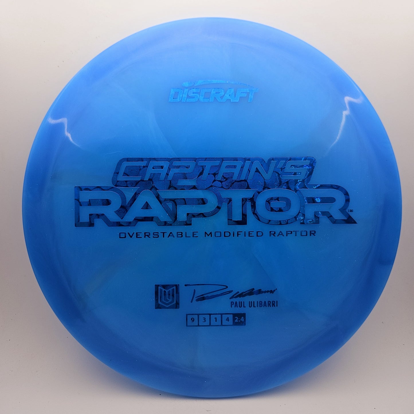 #11957 173-174g Blue, Paul Ulibarri Z Swirl Captain's Raptor