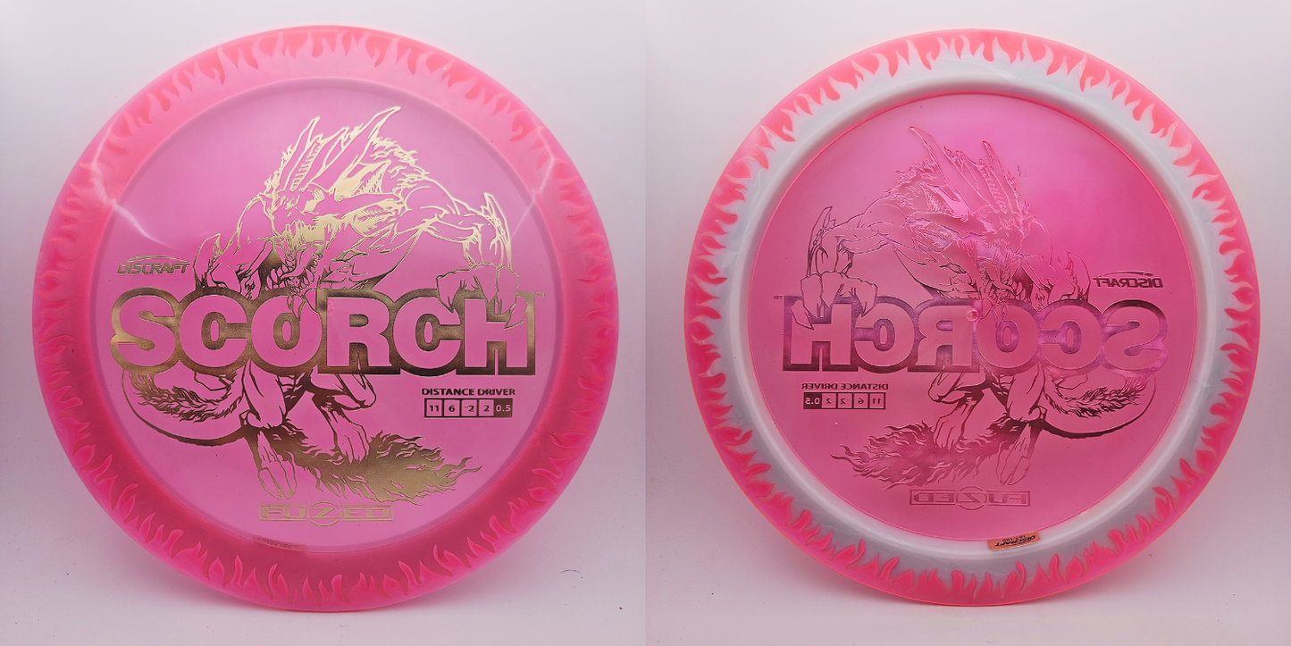 #15178 167-169g Pink / Grey, Flames Fuzed Scorch
