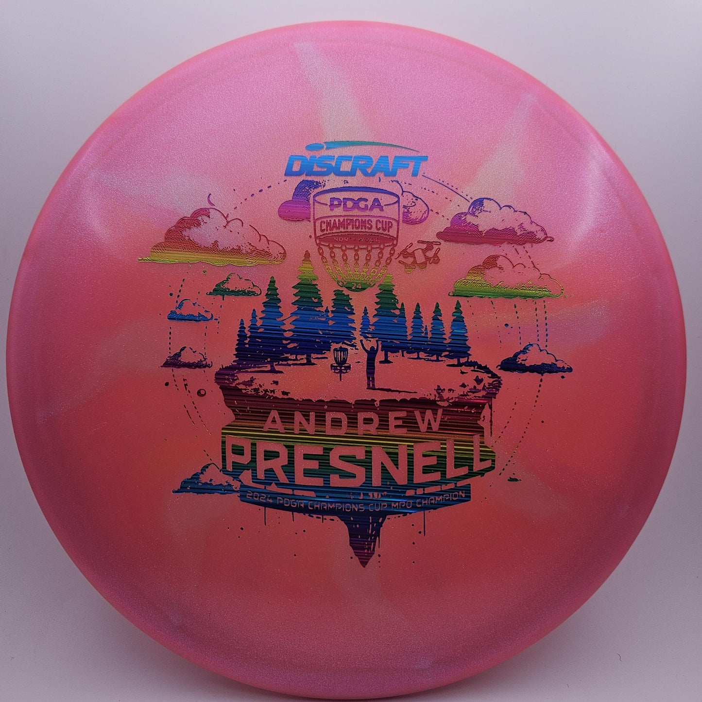 #5978 177+g Pink, Andrew Presnell Champions Cup Z Swirl Drone - Andrew Presnell Champions Cup