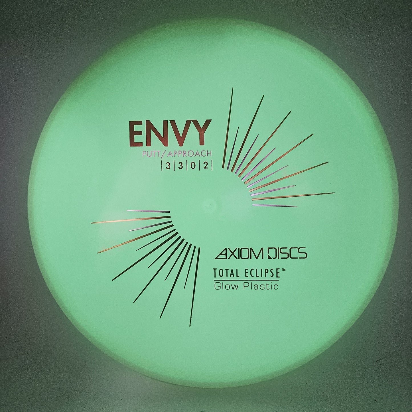 #12945 174g Green Plate / White Rim Total Eclipse Envy