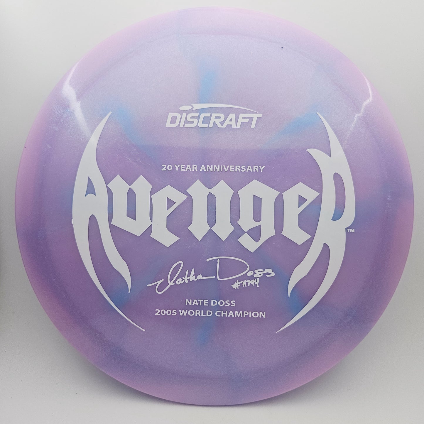 #14530 173-174g Pink, Nate Doss 20 Year Anniversary Z Colorshift Swirl Avenger