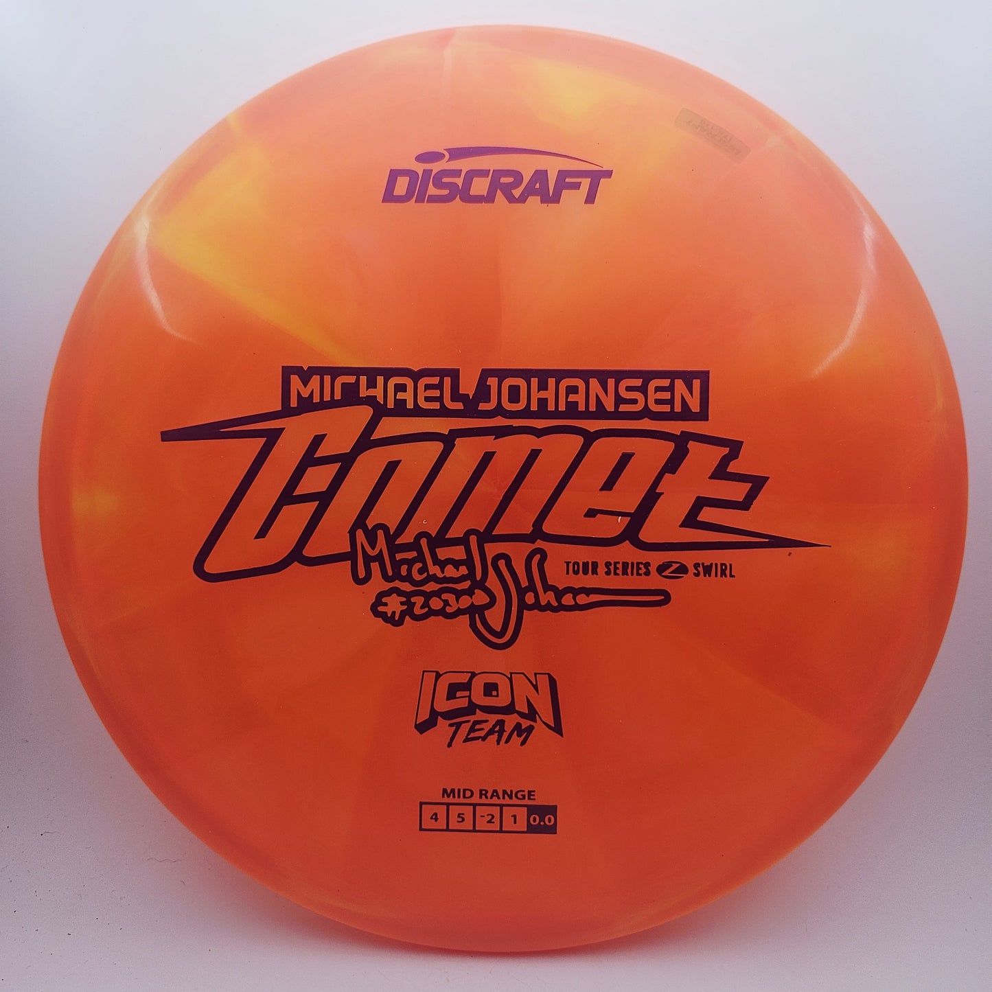 #14453 175-176g Orange, Michael Johansen Icon Series Z Swirl Comet