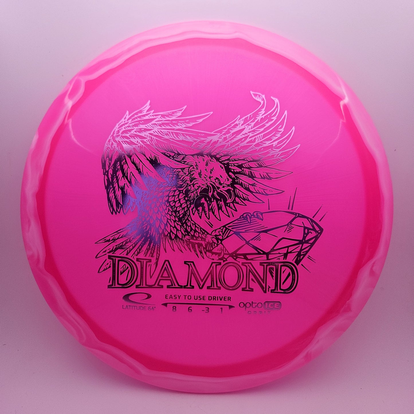 #12450 159g Pink Opto-Ice Orbit Diamond
