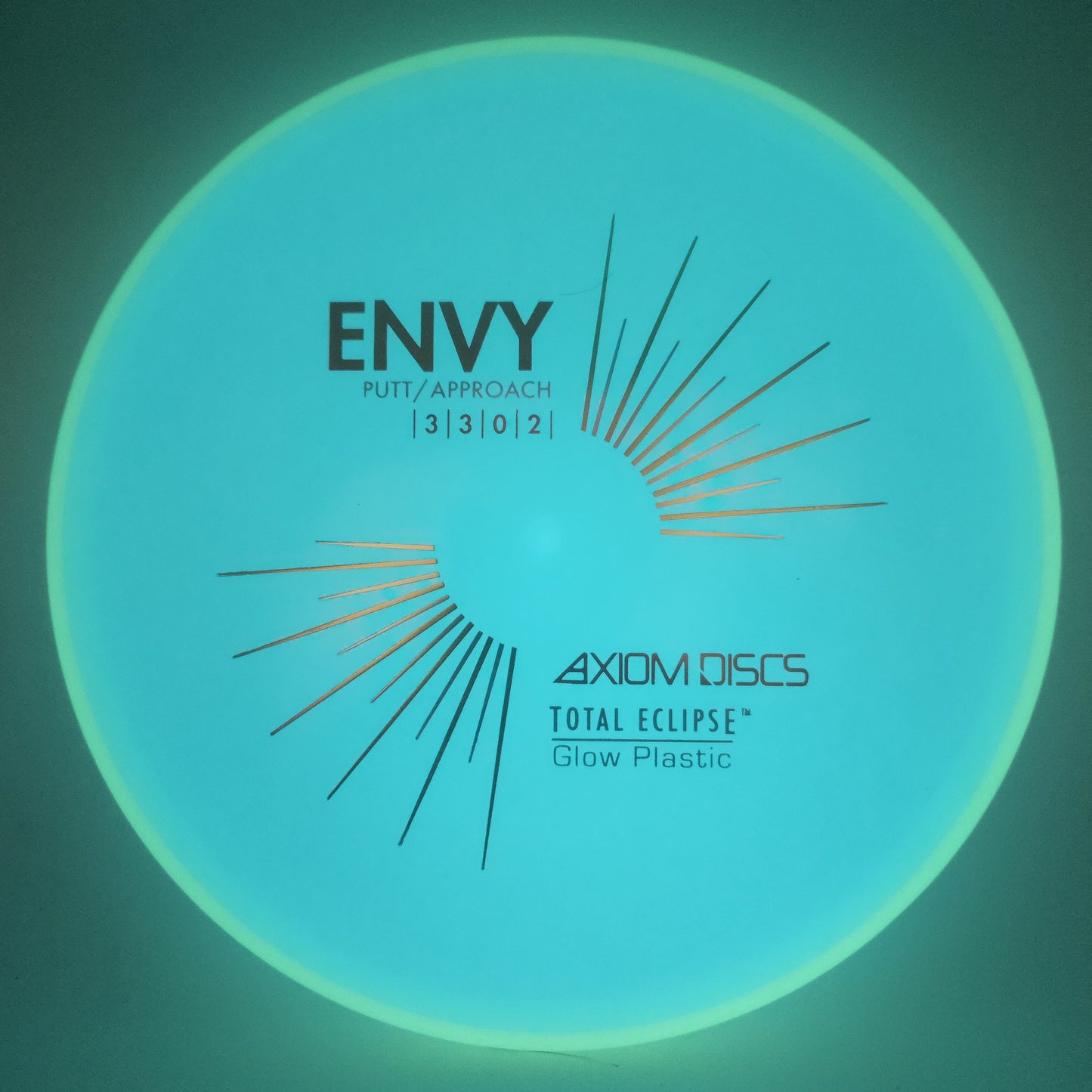 #12940 174g Aqua Plate / Green Rim Total Eclipse Envy