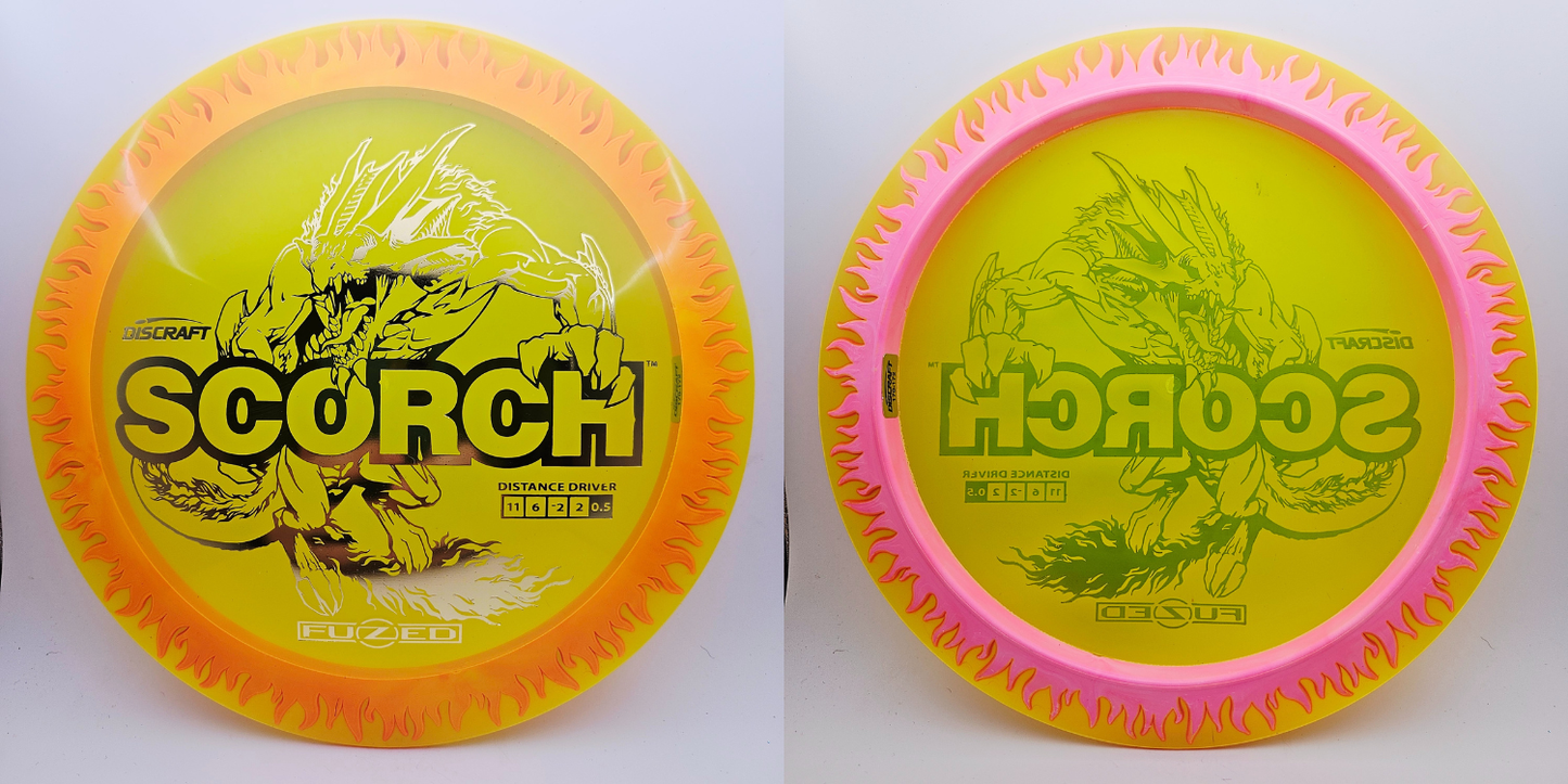 #14404 170-172g Yellow / Pink, Flames FuZed Scorch