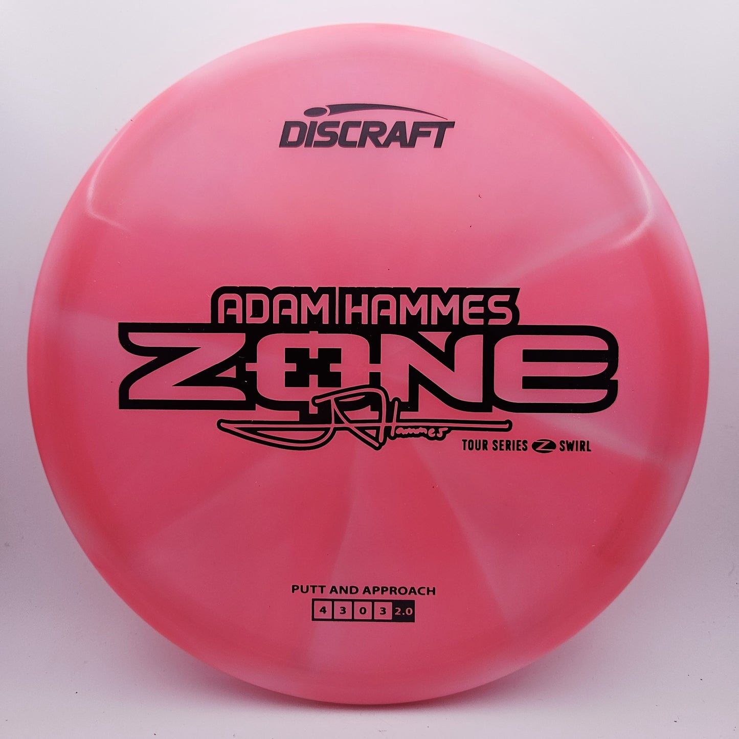#13569 173-174g Pink, Adam Hammes Tour Series Z Swirl Zone