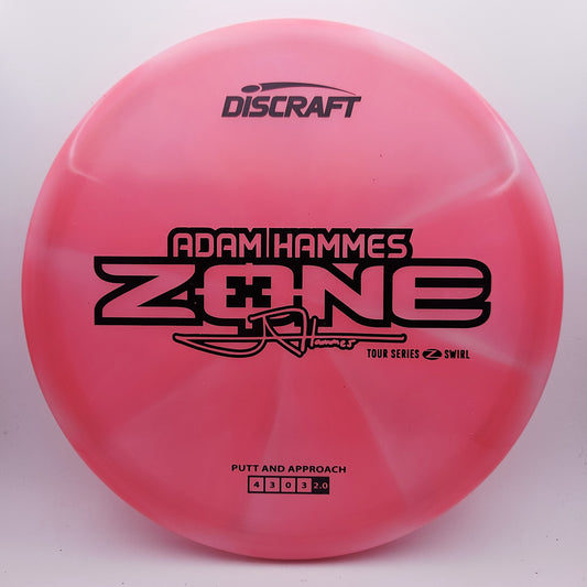 #13569 173-174g Pink, Adam Hammes Tour Series Z Swirl Zone