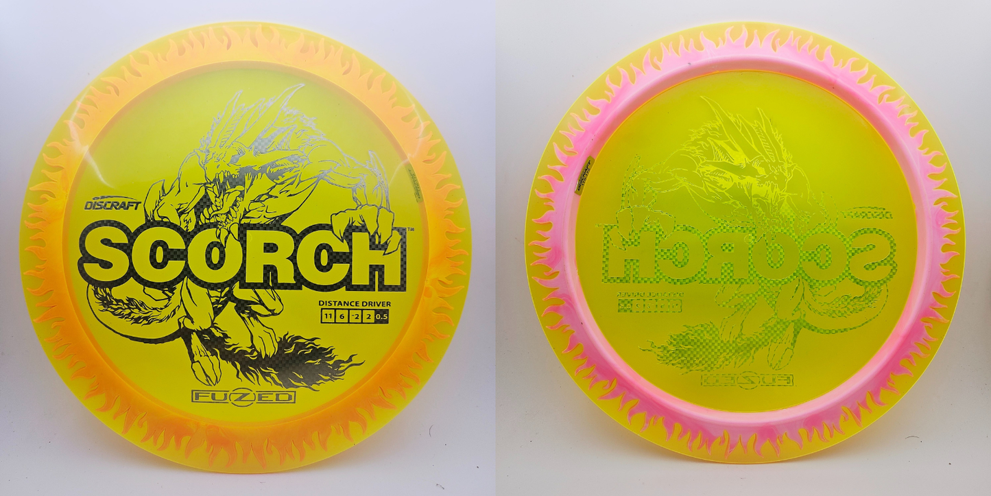 #15177 170-172g Orange / Pink, Flames Fuzed Scorch