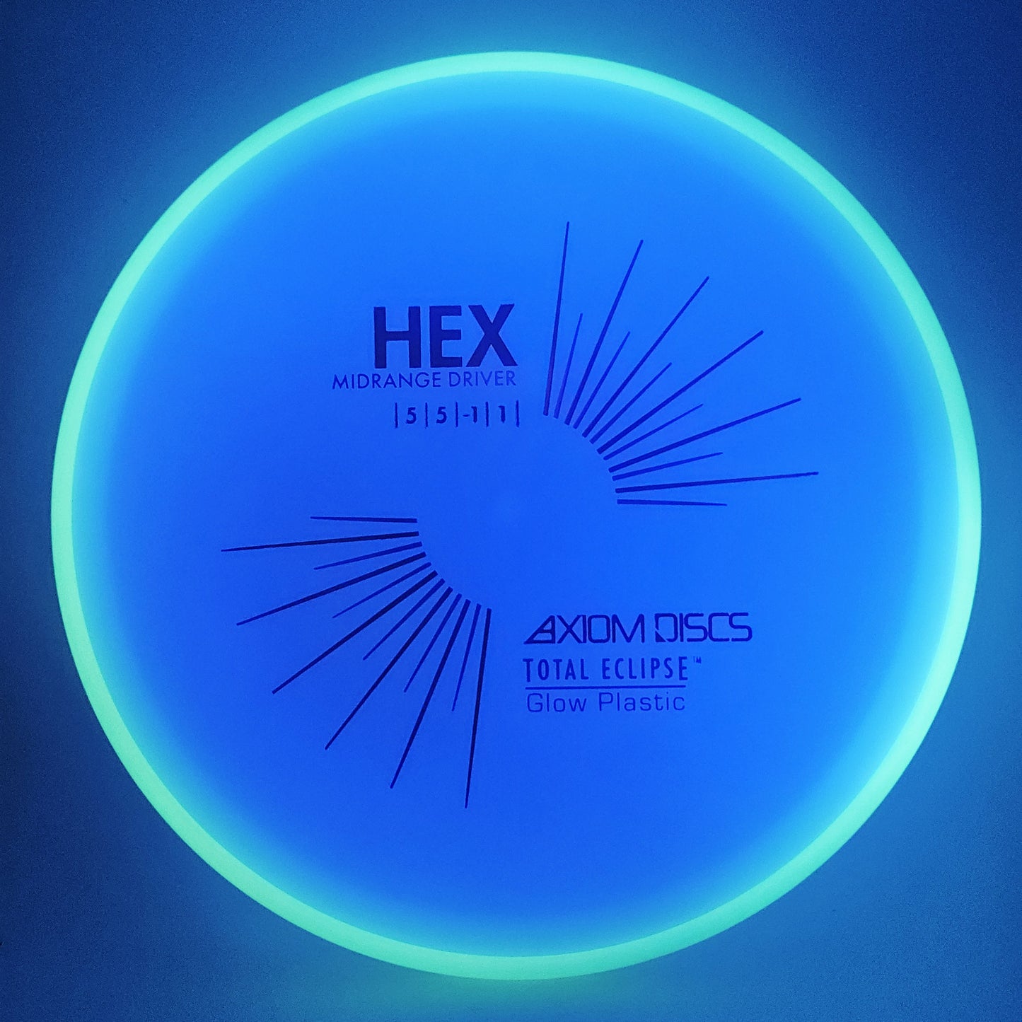 #13917 174g Purple Plate / Green Rim Total Eclipse Hex