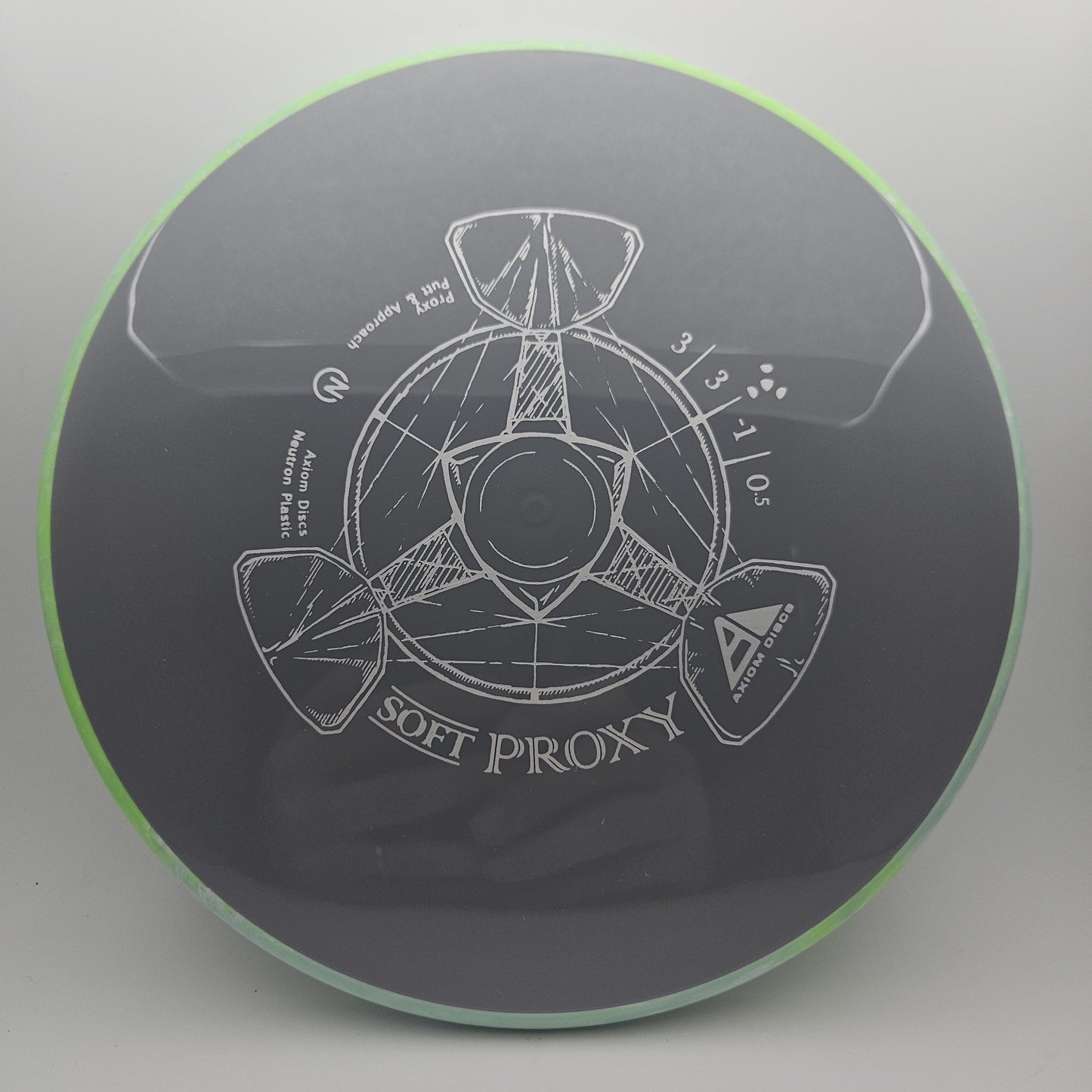 #7851 173g Grey / Green Neutron Soft Proxy