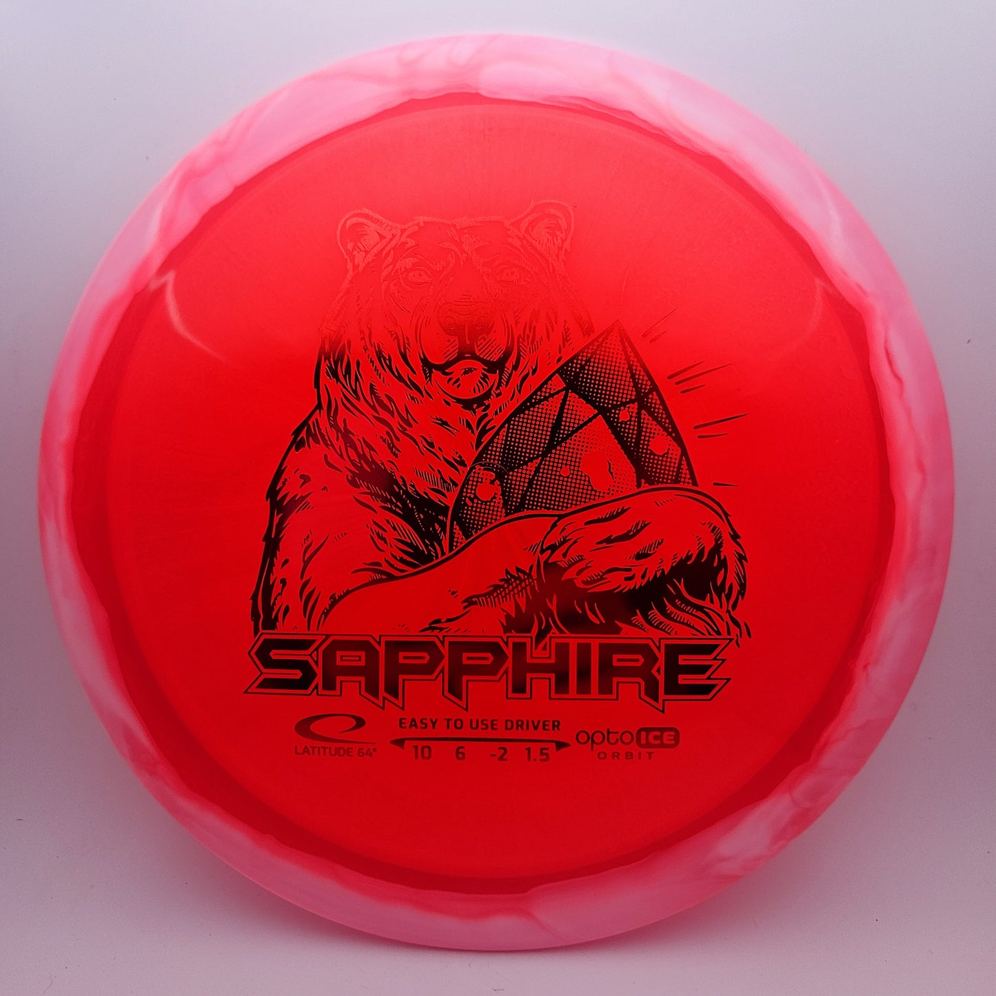 #12454 164g Red Opto-Ice Orbit Sapphire