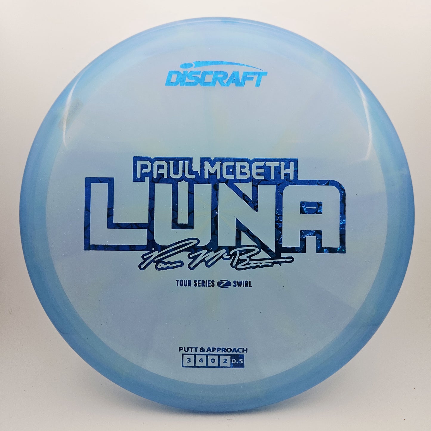 #13553 173-174g Blue, Paul Mcbeth Tour Series 2025 Z Swirl Luna